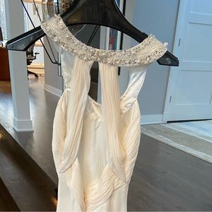 Aidan Mattox Beaded Halter wedding Gown